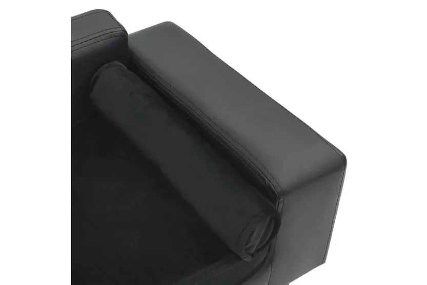Vidaxl Dog Sofa Dark Grey 81x43x31 Cm Plush And Faux Leather Vidaxl Dog Sofa Dark Grey 81x43x31 Cm Plush And Faux Leather