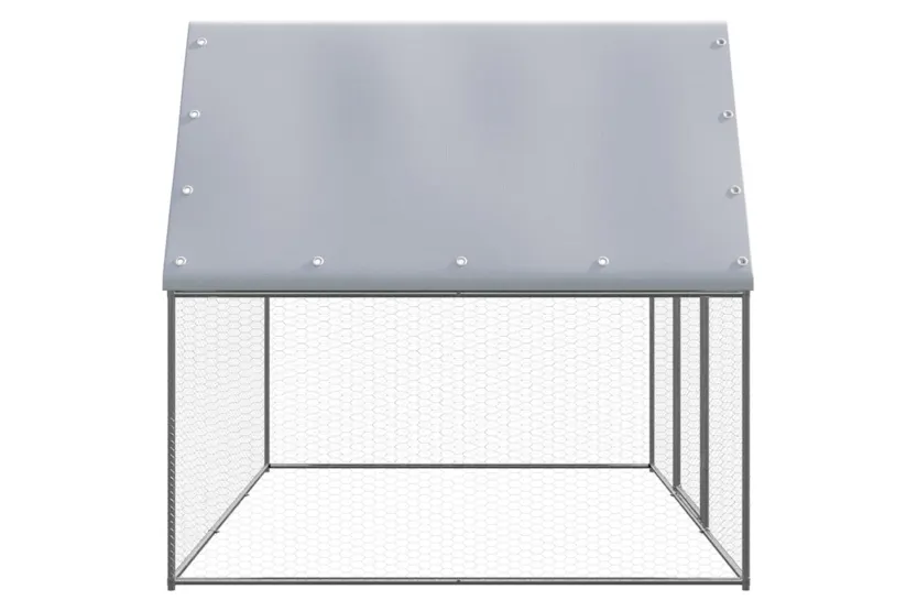 Vidaxl Outdoor Chicken Cage 3x2x2 M Galvanised Steel Vidaxl Outdoor Chicken Cage 3x2x2 M Galvanised Steel