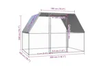 Vidaxl Outdoor Chicken Cage 3x2x2 M Galvanised Steel Vidaxl Outdoor Chicken Cage 3x2x2 M Galvanised Steel