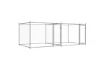Vidaxl Dog Cage With Doors Grey 4x2x15 M Galvanised Steel Vidaxl Dog Cage With Doors Grey 4x2x15 M Galvanised Steel
