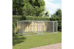 Vidaxl Dog Cage With Doors Grey 4x2x15 M Galvanised Steel Vidaxl Dog Cage With Doors Grey 4x2x15 M Galvanised Steel
