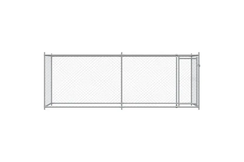 Vidaxl Dog Cage With Door Grey 4x2x15 M Galvanised Steel Vidaxl Dog Cage With Door Grey 4x2x15 M Galvanised Steel