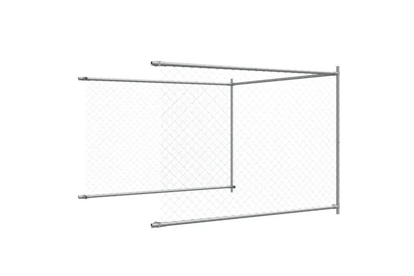 Vidaxl Dog Cage With Door Grey 4x2x15 M Galvanised Steel Vidaxl Dog Cage With Door Grey 4x2x15 M Galvanised Steel