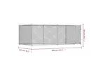 Vidaxl Dog Cage With Door Grey 4x2x15 M Galvanised Steel Vidaxl Dog Cage With Door Grey 4x2x15 M Galvanised Steel