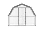 Vidaxl Chicken Cage With Roof And Door Silver Galvanised Steel Vidaxl Chicken Cage With Roof And Door Silver Galvanised Steel