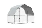 Vidaxl Chicken Cage With Roof And Door Silver Galvanised Steel Vidaxl Chicken Cage With Roof And Door Silver Galvanised Steel
