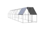Vidaxl Chicken Cage 2x12x2 M Galvanised Steel Vidaxl Chicken Cage 2x12x2 M Galvanised Steel