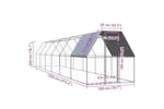 Vidaxl Chicken Cage 2x12x2 M Galvanised Steel Vidaxl Chicken Cage 2x12x2 M Galvanised Steel