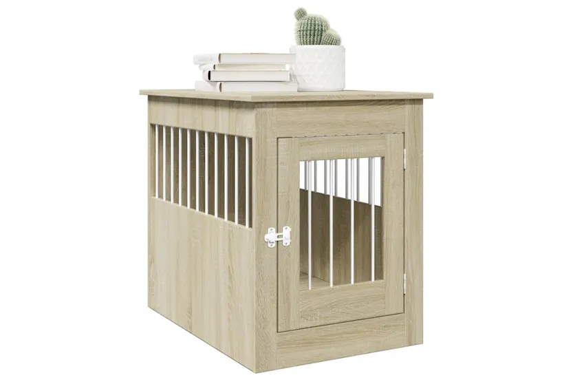 Vidaxl Dog Crate Furniture Sonoma Oak 55x80x68 Cm Engineered Wood Vidaxl Dog Crate Furniture Sonoma Oak 55x80x68 Cm Engineered Wood