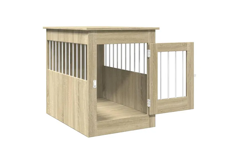 Vidaxl Dog Crate Furniture Sonoma Oak 55x80x68 Cm Engineered Wood Vidaxl Dog Crate Furniture Sonoma Oak 55x80x68 Cm Engineered Wood