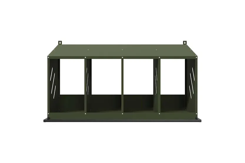 Vidaxl Chicken Nesting Box With 4 Compartments Olive Green Metal Vidaxl Chicken Nesting Box With 4 Compartments Olive Green Metal