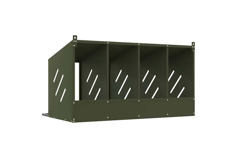 Vidaxl Chicken Nesting Box With 4 Compartments Olive Green Metal Vidaxl Chicken Nesting Box With 4 Compartments Olive Green Metal