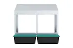 Vidaxl Chicken Nesting Box 2 Compartments Wall-mounted Galvanised Steel Vidaxl Chicken Nesting Box 2 Compartments Wall-mounted Galvanised Steel
