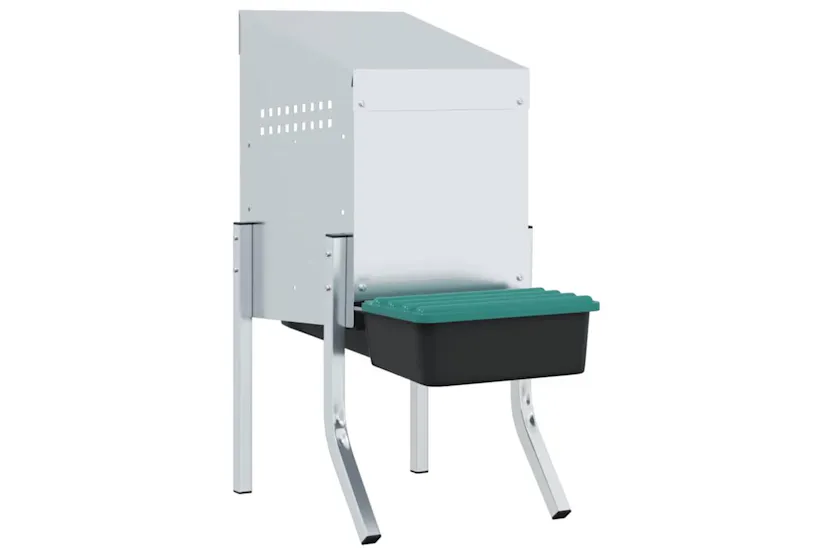 Vidaxl Chicken Nesting Box 1 Compartment With Legs Galvanised Steel Vidaxl Chicken Nesting Box 1 Compartment With Legs Galvanised Steel