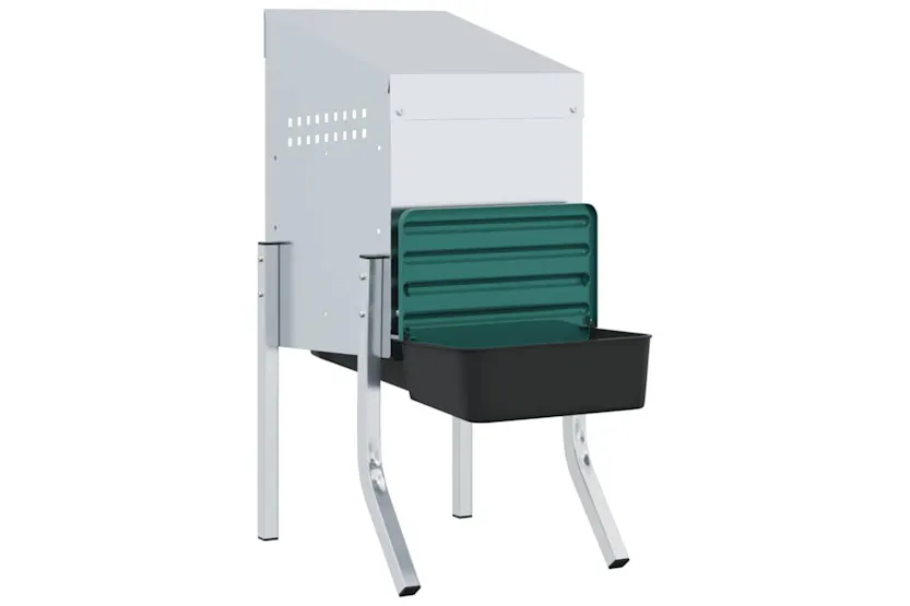 Vidaxl Chicken Nesting Box 1 Compartment With Legs Galvanised Steel Vidaxl Chicken Nesting Box 1 Compartment With Legs Galvanised Steel