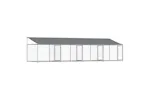 Vidaxl Dog Cage With Roof And Doors Grey 8x2x2 M Galvanised Steel Vidaxl Dog Cage With Roof And Doors Grey 8x2x2 M Galvanised Steel