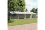 Vidaxl Dog Cage With Roof And Doors Grey 8x2x2 M Galvanised Steel Vidaxl Dog Cage With Roof And Doors Grey 8x2x2 M Galvanised Steel