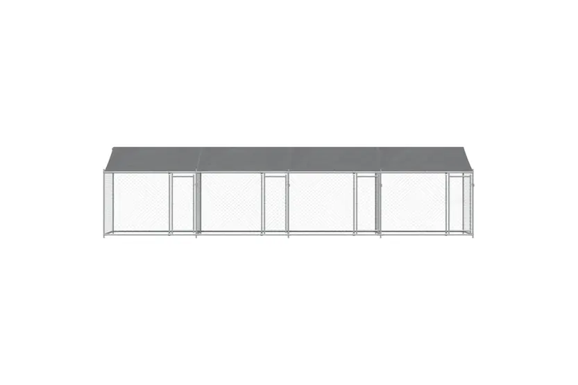 Vidaxl Dog Cage With Roof And Doors Grey 8x2x2 M Galvanised Steel Vidaxl Dog Cage With Roof And Doors Grey 8x2x2 M Galvanised Steel