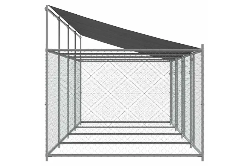 Vidaxl Dog Cage With Roof And Doors Grey 8x2x2 M Galvanised Steel Vidaxl Dog Cage With Roof And Doors Grey 8x2x2 M Galvanised Steel