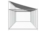 Vidaxl Dog Cage With Roof And Door Grey 10x2x2 M Galvanised Steel Vidaxl Dog Cage With Roof And Door Grey 10x2x2 M Galvanised Steel