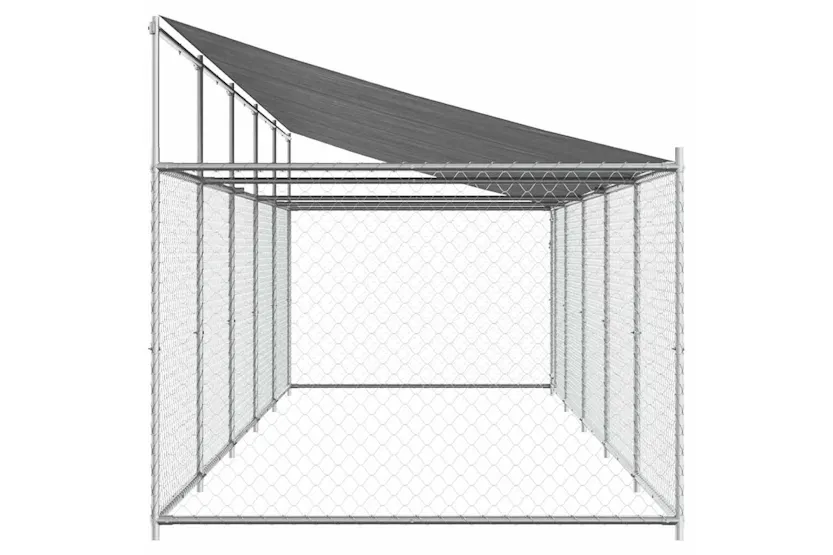 Vidaxl Dog Cage With Roof And Door Grey 10x2x2 M Galvanised Steel Vidaxl Dog Cage With Roof And Door Grey 10x2x2 M Galvanised Steel