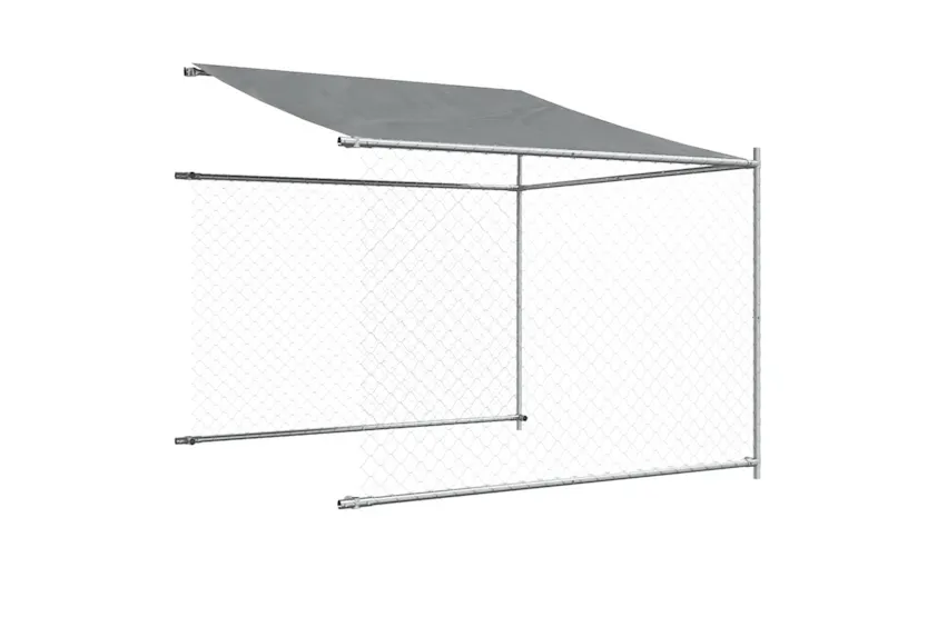 Vidaxl Dog Cage With Roof And Door Grey 10x2x2 M Galvanised Steel Vidaxl Dog Cage With Roof And Door Grey 10x2x2 M Galvanised Steel