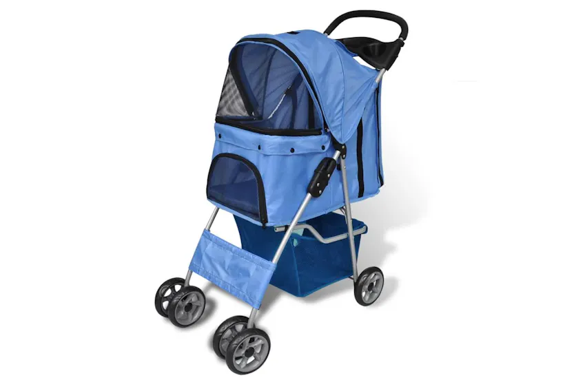 Vidaxl Dog Stroller 15 Kg Blue Vidaxl Dog Stroller 15 Kg Blue