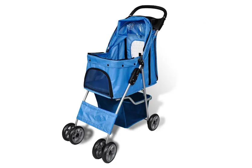 Vidaxl Dog Stroller 15 Kg Blue Vidaxl Dog Stroller 15 Kg Blue