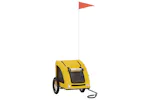 Vidaxl Pet Bike Trailer Yellow Oxford Fabric And Iron Vidaxl Pet Bike Trailer Yellow Oxford Fabric And Iron