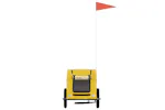 Vidaxl Pet Bike Trailer Yellow Oxford Fabric And Iron Vidaxl Pet Bike Trailer Yellow Oxford Fabric And Iron