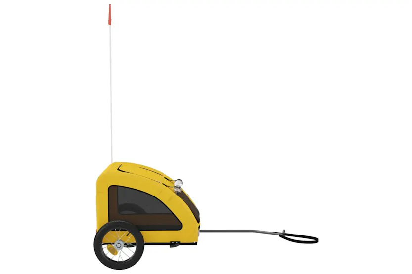 Vidaxl Pet Bike Trailer Yellow Oxford Fabric And Iron Vidaxl Pet Bike Trailer Yellow Oxford Fabric And Iron