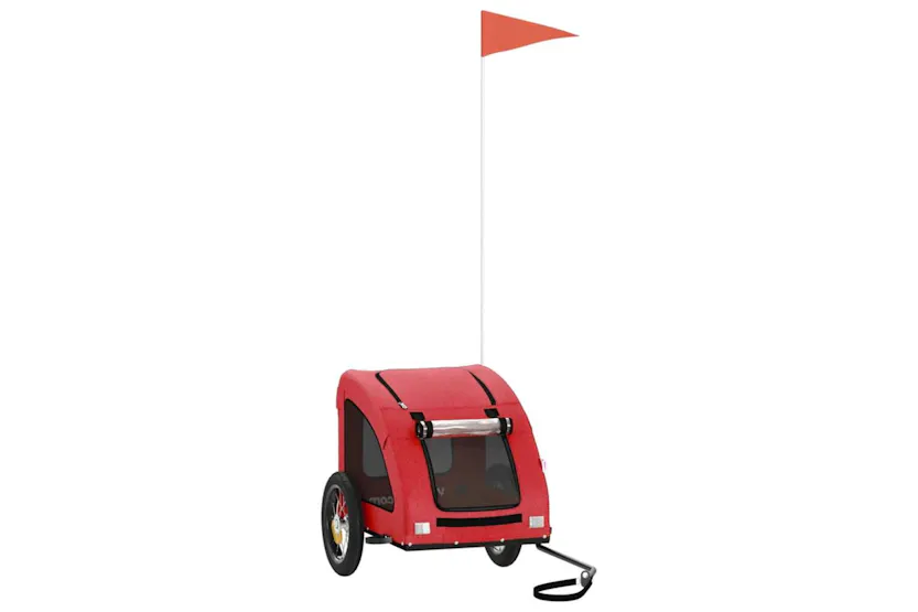Vidaxl Pet Bike Trailer Red Oxford Fabric And Iron Vidaxl Pet Bike Trailer Red Oxford Fabric And Iron