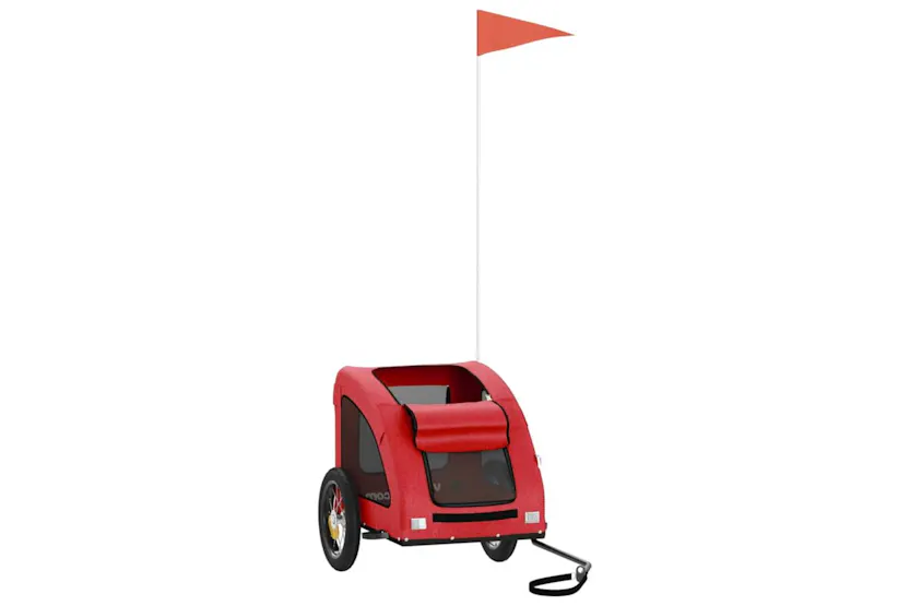Vidaxl Pet Bike Trailer Red Oxford Fabric And Iron Vidaxl Pet Bike Trailer Red Oxford Fabric And Iron