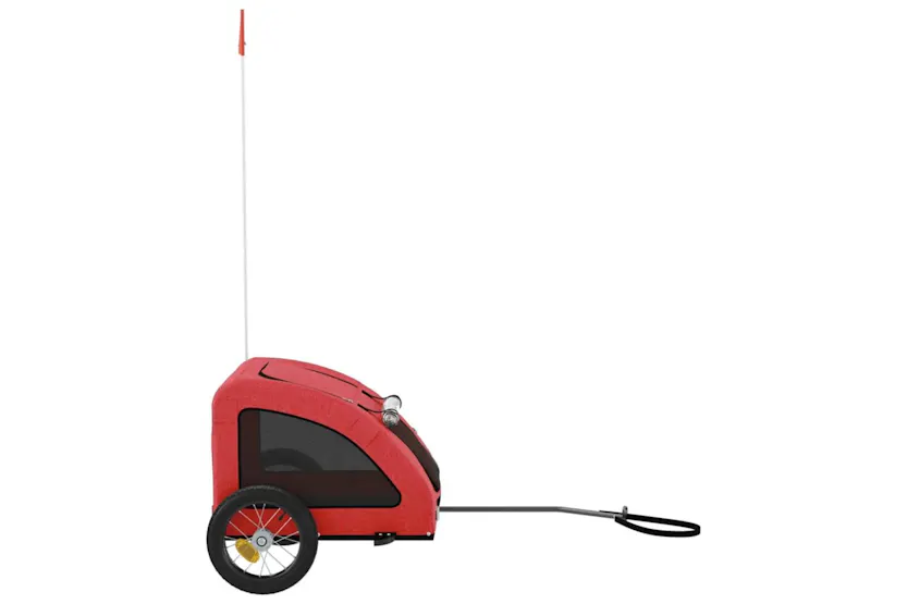 Vidaxl Pet Bike Trailer Red Oxford Fabric And Iron Vidaxl Pet Bike Trailer Red Oxford Fabric And Iron
