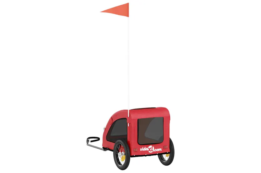 Vidaxl Pet Bike Trailer Red Oxford Fabric And Iron Vidaxl Pet Bike Trailer Red Oxford Fabric And Iron
