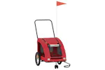 Vidaxl Pet Bike Trailer Red Oxford Fabric And Iron Vidaxl Pet Bike Trailer Red Oxford Fabric And Iron