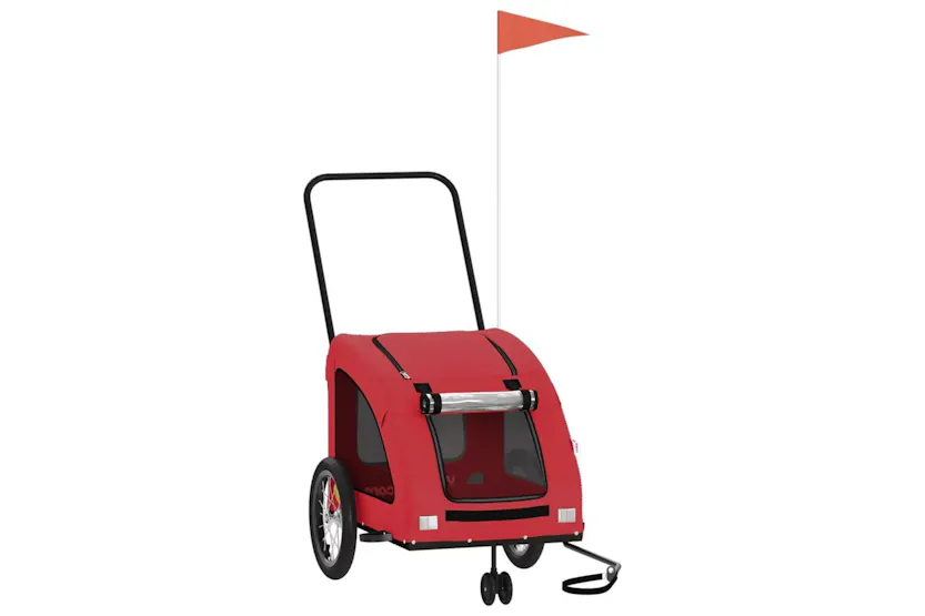 Vidaxl Pet Bike Trailer Red Oxford Fabric And Iron Vidaxl Pet Bike Trailer Red Oxford Fabric And Iron