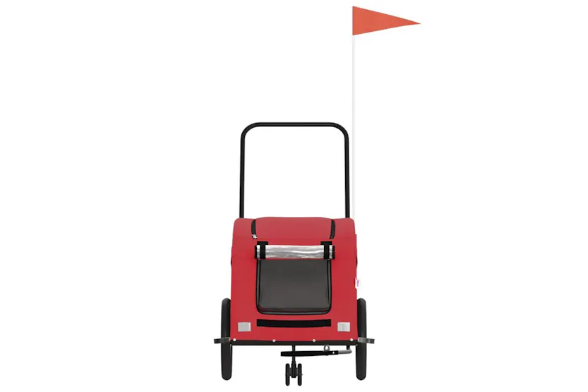 Vidaxl Pet Bike Trailer Red Oxford Fabric And Iron Vidaxl Pet Bike Trailer Red Oxford Fabric And Iron