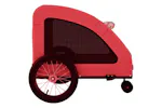 Vidaxl Pet Bike Trailer Red Oxford Fabric And Iron Vidaxl Pet Bike Trailer Red Oxford Fabric And Iron