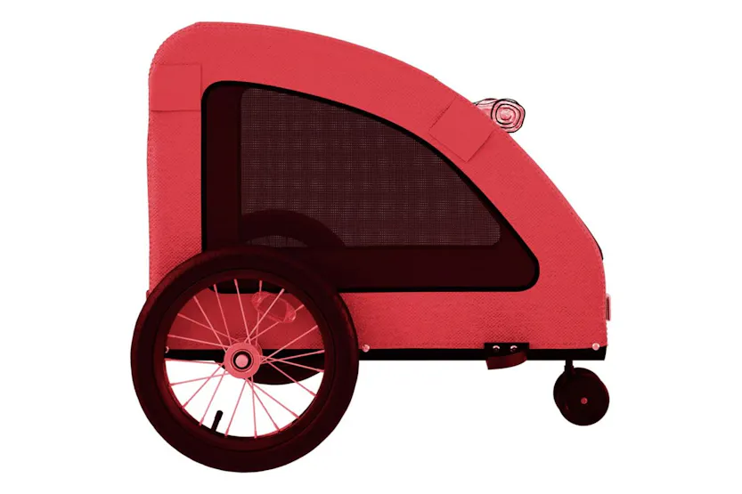 Vidaxl Pet Bike Trailer Red Oxford Fabric And Iron Vidaxl Pet Bike Trailer Red Oxford Fabric And Iron