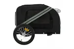Vidaxl Pet Bike Trailer Black And Grey Oxford Fabric And Iron Vidaxl Pet Bike Trailer Black And Grey Oxford Fabric And Iron