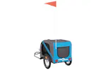 Vidaxl Pet Bike Trailer Blue And Grey Oxford Fabric And Iron Vidaxl Pet Bike Trailer Blue And Grey Oxford Fabric And Iron