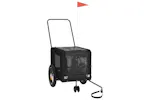 Vidaxl Pet Bike Trailer Black Oxford Fabric And Iron Vidaxl Pet Bike Trailer Black Oxford Fabric And Iron