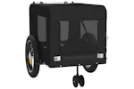 Vidaxl Pet Bike Trailer Black Oxford Fabric And Iron Vidaxl Pet Bike Trailer Black Oxford Fabric And Iron