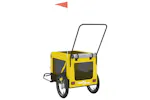 Vidaxl Pet Bike Trailer Yellow And Black Oxford Fabric And Iron Vidaxl Pet Bike Trailer Yellow And Black Oxford Fabric And Iron