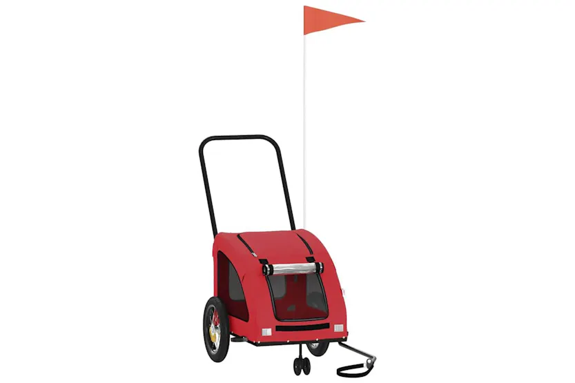 Vidaxl Pet Bike Trailer Red Oxford Fabric And Iron Vidaxl Pet Bike Trailer Red Oxford Fabric And Iron