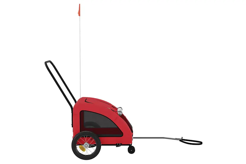 Vidaxl Pet Bike Trailer Red Oxford Fabric And Iron Vidaxl Pet Bike Trailer Red Oxford Fabric And Iron