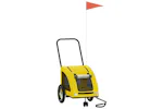 Vidaxl Pet Bike Trailer Yellow Oxford Fabric And Iron Vidaxl Pet Bike Trailer Yellow Oxford Fabric And Iron