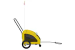 Vidaxl Pet Bike Trailer Yellow Oxford Fabric And Iron Vidaxl Pet Bike Trailer Yellow Oxford Fabric And Iron