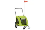 Vidaxl Pet Bike Trailer Green Oxford Fabric And Iron Vidaxl Pet Bike Trailer Green Oxford Fabric And Iron